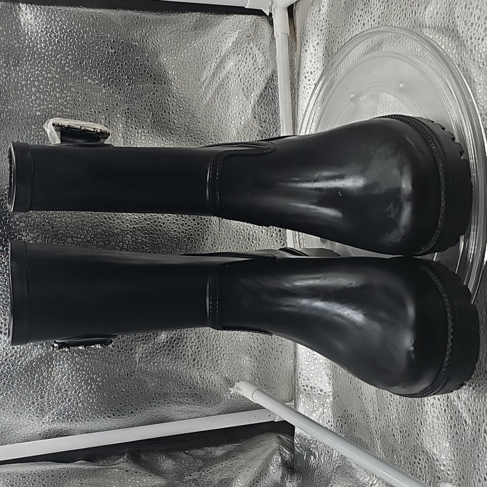 K Time and Tru MidCalf RainBoots Water Resistant Decorative Buckle Women Sz 6 - Picture 2 of 7